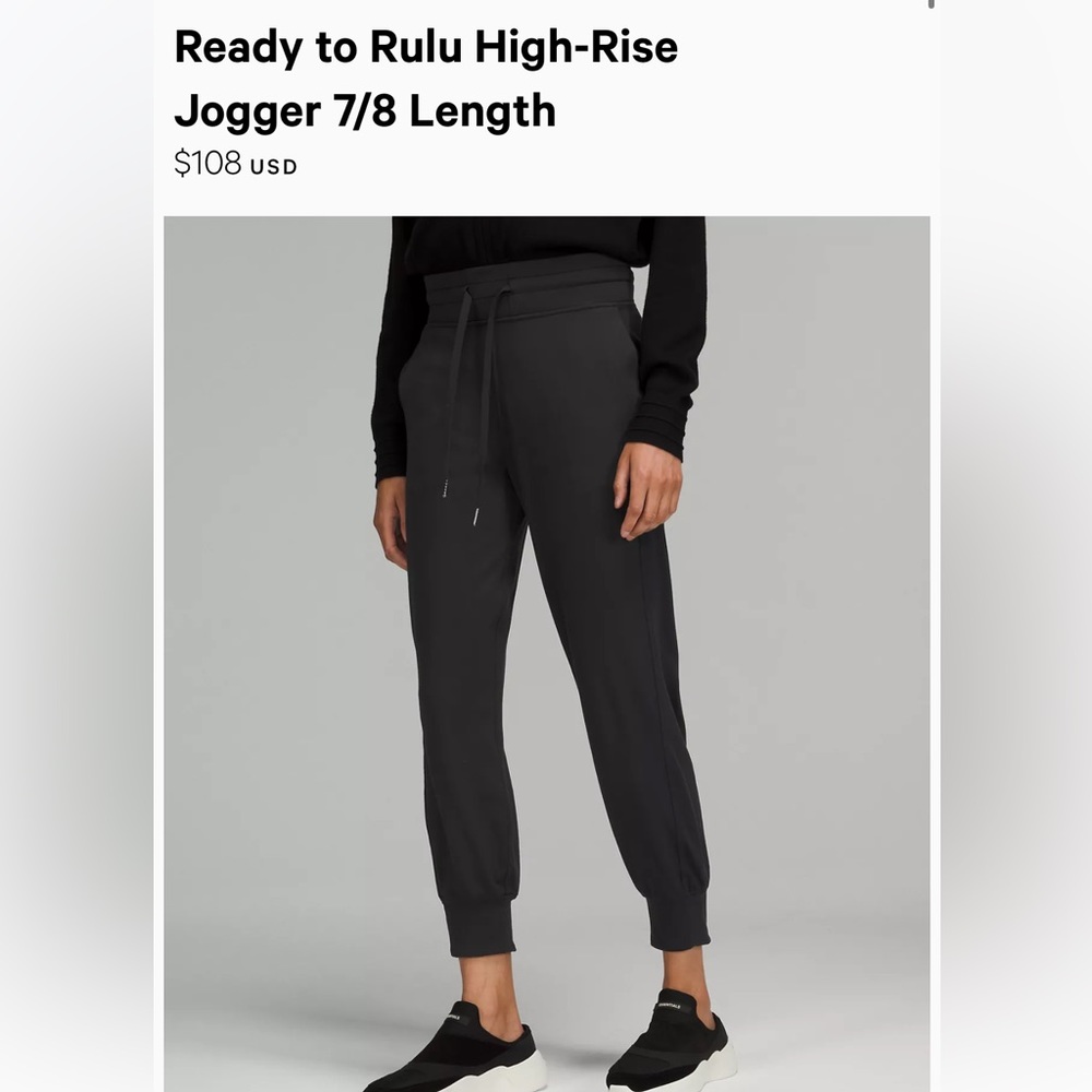 Lululemon Rulu Joggers size 0 new with tags